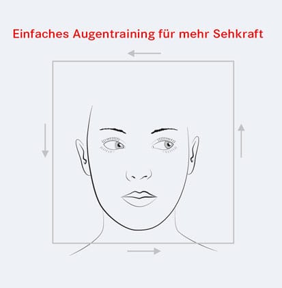 Die Augenmuskeln sollten trainiert werden.